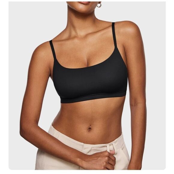 INLYRIC Women's Inbarely Cami Bras Wireless Seamless Sports Bra Black, - Picture 1 of 15